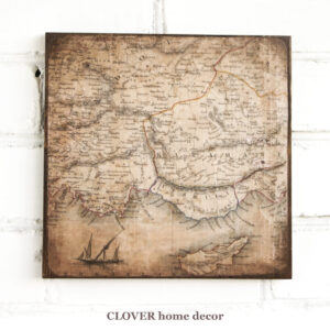 Карта Кіпру на дерев'яній основі